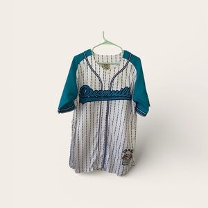 Dreamville Men's Striped Teal and White Jersey